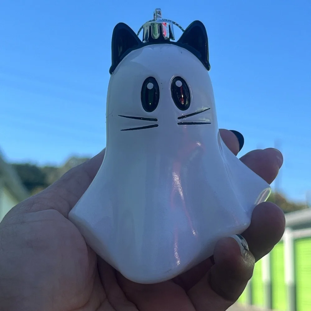 Halloween Ghost Cat Ornament